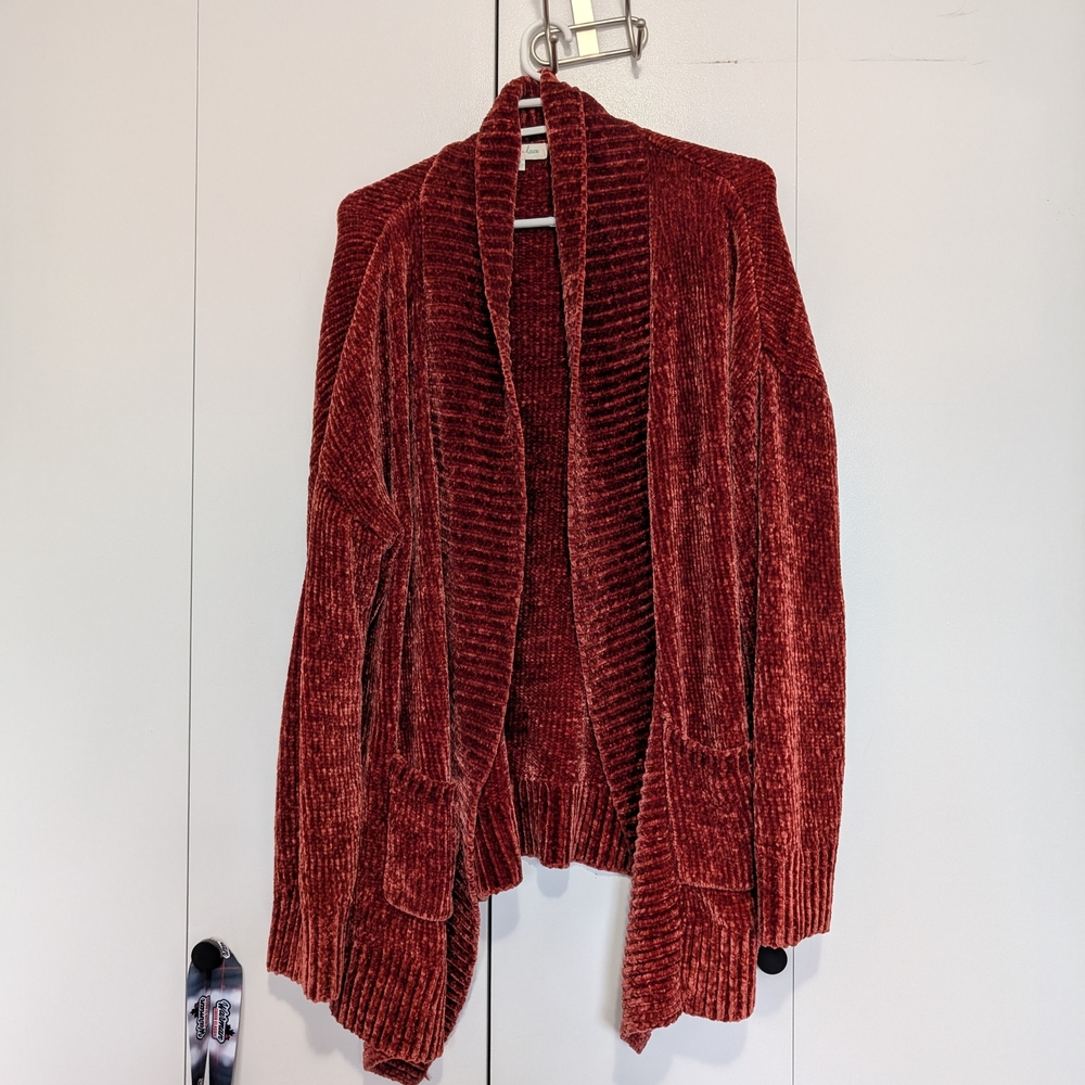 Women's Mulled Cider Chenille Cardigan Grace And Lace Size XL